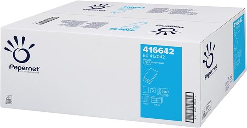 Papernet papieren handdoeken Special, V-vouw, 2-laags, 15 x 266 vellen, wit