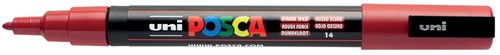 Uni POSCA marqueur peinture PC-3M, 1,5 mm, rouge foncé