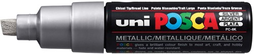 Uni POSCA paintmarker PC-8K, 8 mm, zilver
