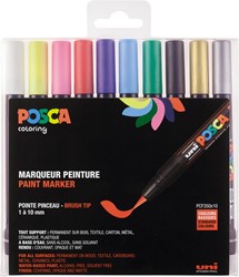 Uni POSCA marqueur peinture PCF-350, 1 - 10 mm, étui de 10 pièces, assorti