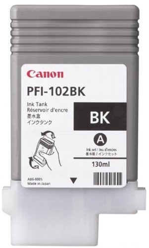 Canon inktcartridge PFI-102BK, 130 ml, OEM 0895B001, zwart 1 Stuk