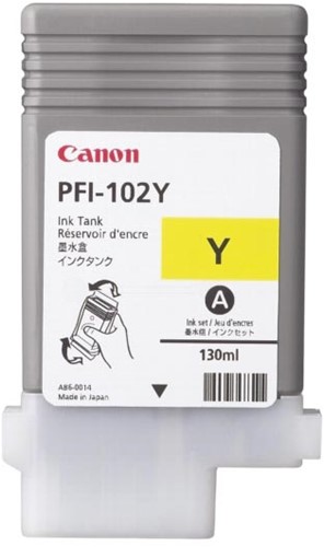 Canon cartouche d'encre PFI-102Y, 130 ml, OEM 0898B001, jaune 1 Stuk