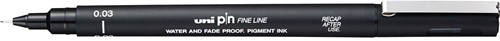 Uni Pin fineliner, pointe ronde, 0,03 mm, noir