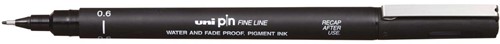 Uni Pin fineliner, pointe ronde, 0,6 mm, noir 1 Stuk