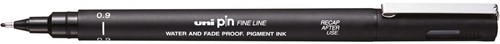 Uni Pin fineliner, pointe ronde, 0,9 mm, noir
