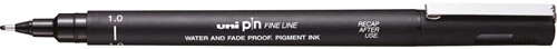 Uni Pin fineliner, pointe ronde, 1,0 mm, noir