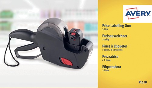 Avery PL1/8 prijstang, zwart 1 Stuk