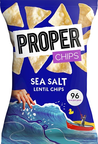 Proper chips aux lentilles Sea Salt, sachet de 20 g