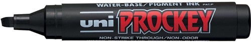 Uni-ball marqueur permanent Prockey PM-126, pointe biseautée, large, noir