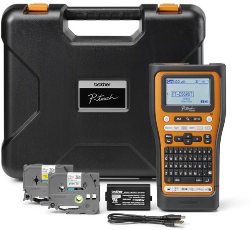 Brother beletteringssysteem PT-E560BT met draagkoffer, 2 tapes, adapter en batterij