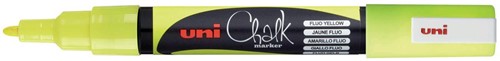 Uni-ball Marqueur craie jaune fluo, pointe ronde de 0,9-1,3 mm