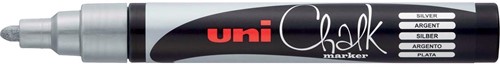 Uni-ball krijtmarker zilver, ronde punt 1,8 - 2,5 mm