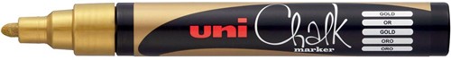 Uni-ball krijtmarker goud, ronde punt 1,8 - 2,5 mm
