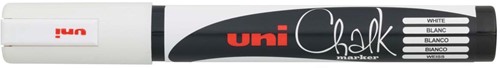 Uni-ball marqueur craie blanc, pointe ronde de 1,8 - 2,5 mm. 1 Stuk