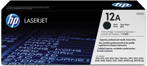 HP toner 12A, 2 000 pagina's, OEM Q2612A, zwart 1 Stuk