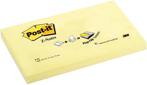 Post-it Z-notes, 100 feuilles, ft 76 x 127 mm, jaune 1 Stuk