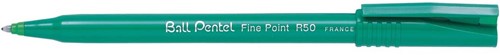Pentel Roller Ball R50/R56 groen, medium schrift 1 Stuk