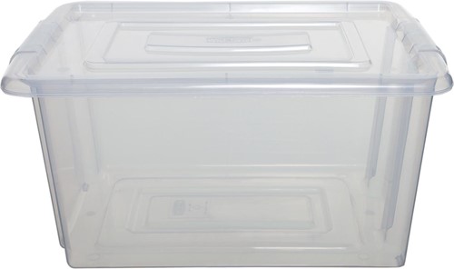 Whitefurze Stack & Store Small boîte de rangement 14 litres sans couvercle, transparent