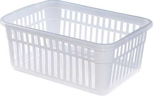 Whitefurze Large panier de rangement 45 cm, transparent