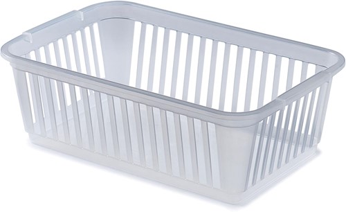 Whitefurze Mini panier de rangement 25 cm, transparent