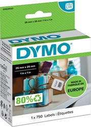 Dymo étiquettes LabelWriter ft 25 x 25 mm, blanc, 750 étiquettes 750 Stuk