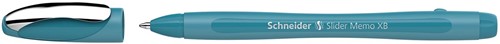 Schneider balpen Slider Memo Colour Edition, extra breed, blauwe inkt, teal