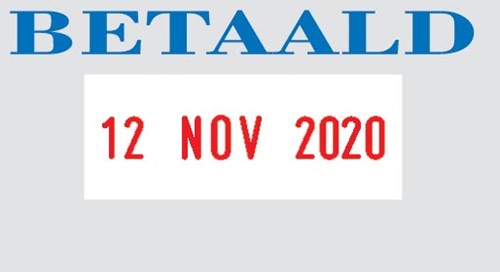 Colop tekststempel met datum Printer tekst: BETAALD