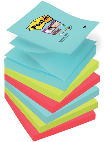 Post-it Super Sticky Z-notes Cosmic, 90 vel, ft 76 x 76 mm, pak van 6 blokken 6 Stuk