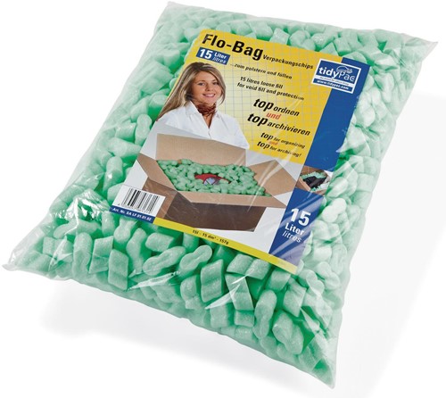 Tidypac remplissage polystyrène, vert, paquet de 15 litres