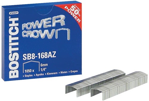 Bostitch nietjes voor B8R, B8HC, B8E, B8HDP en B8P, doos van 1.050 nietjes SB8-168E (6 mm) 1050 Stuk