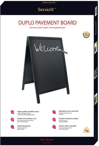 Securit panneaux-trottoir Woody noir ft 55 x 85 cm 1 Stuk