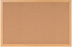 Bi-Office Earth Prime tableau en liège, cadre en chene, ft 120 x 90 cm