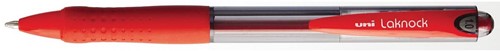 Uni-ball balpennen Laknock schrijfbreedte 0,4 mm, schrijfpunt: 1 mm, medium punt, rood