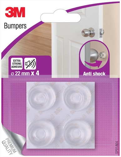 3M Bumpers, Anti shock, 22 mm, blister de 4 pièces