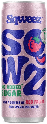 SQWZ Press boisson rafraîchissante Red Fruits BIO, canette de 25 cl, paquet de 12 pièces