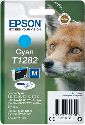 Epson cartouche d'encre T1282, 175 pages, OEM C13T12824012, cyan 1 Stuk