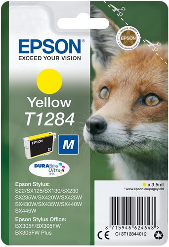Epson cartouche d'encre T1284, 225 pages, OEM C13T12844012, jaune 1 Stuk