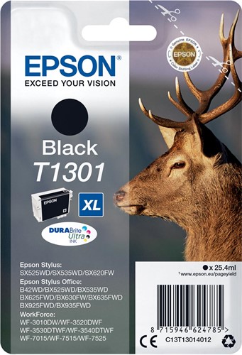 Epson cartouche d'encre T1301, 945 pages, OEM C13T13014012, noir 1 Stuk
