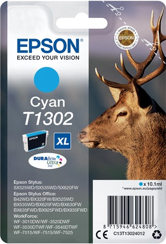 Epson cartouche d'encre T1302, 765 pages, OEM C13T13024012, cyan 1 Stuk