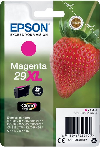 Epson cartouche d'encre 29XL, 450 pages, OEM C13T29934012, magenta 1 Stuk