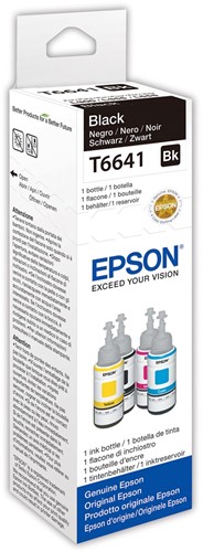 Epson bouteilles d'encre T664, 4.500 pages, OEM C13T664140, noir 1 Stuk