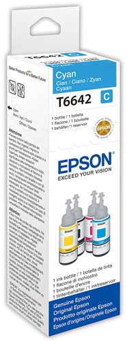 Epson bouteilles d'encre T664, 7.500 pages, OEM C13T664240, cyan 1 Stuk