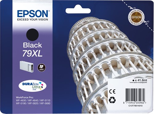 Epson cartouche d'encre 79XL, 2.600 pages, OEM C13T79014010, noir 1 Stuk