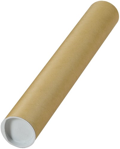 Tube d'expédition, ft 43 x 6 cm, brun