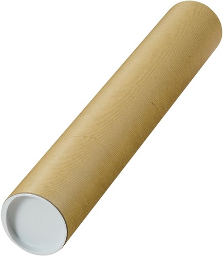 Tube d'expédition, ft 50 x 8 cm, brun