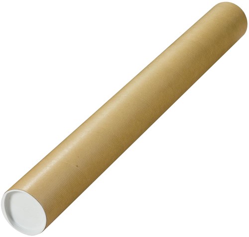 Tube d'expédition, ft 75 x 8 cm, brun