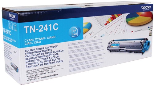 Brother toner, 1.400 pagina's, OEM TN-241C, cyaan 1 Stuk