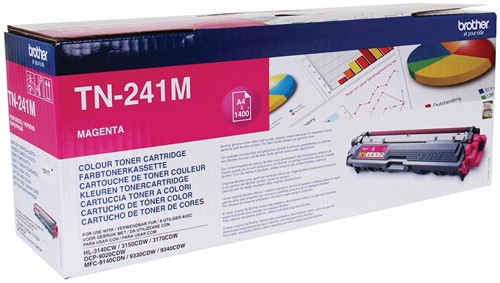Brother toner, 1.400 pagina's, OEM TN-241M, magenta 1 Stuk