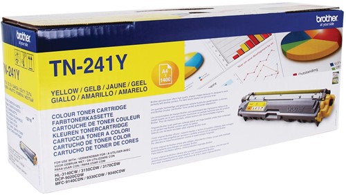 Brother toner, 1.400 pagina's, OEM TN-241Y, geel 1 Stuk