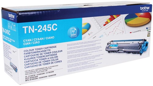 Brother toner, 2.200 pagina's, OEM TN-245C, cyaan 1 Stuk
